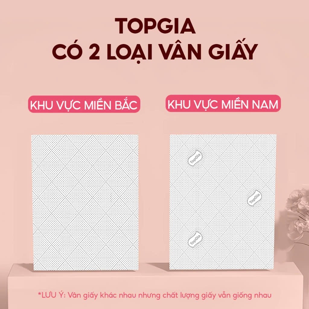 (THÙNG 6 BỊCH) Giấy vệ sinh treo tường Top Gia thùng 6 bịch đa sắc làm từ bột gỗ nguyên chất, 1280 tờ 4 lớp dày dặn