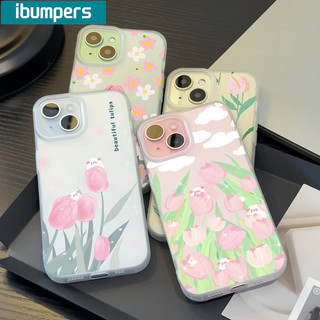 ibumpers Ốp Lưng iPhone Xinh đơn giản Hoa tulip in hình Ốp Điện Thoại TPU Trong Suốt Mềm nhám mờ Chống Sốc Chống Bẩn Cho Iphone 16 15 14 12 13 11 Pro Max IP 7 8 Plus X XS XR