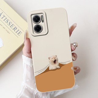 Ốp lưng silicon mềm phong cách ngộ nghĩnh dễ thương cho Xiaomi Redmi 10 5G Note 11E Redmi10 5G Note11E Vỏ bảo vệ ống kính
