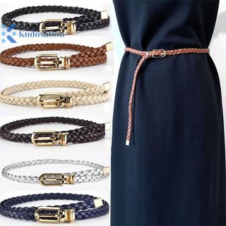 Kudosation Da Mỏng Thắt Lưng Cho Người Phụ Nữ Đầm Áo Sơ Mi Trang Trí Eo Dây Thời Trang Pin Khóa Nữ Thắt Lưng Nữ Dây