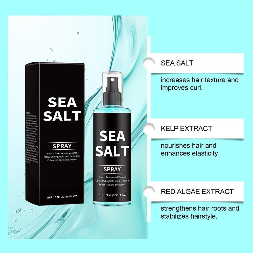 Xịt tóc xoăn muối biển tạo kiểu đàn hồi làm mới tóc 100ml Y8i1
