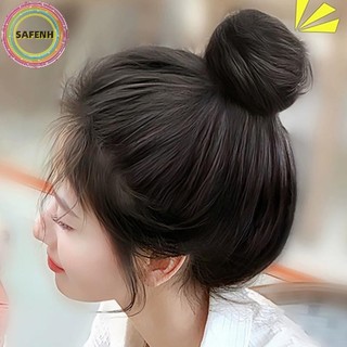 Safenh Nữ Bé Gái Dây Buộc Tóc Bện Tạo Kiểu Lông Tơ Tóc Giả Vòng Vô Hình Liền Mạch Bun Tự Nhiên Tổng Hợp Tóc Tóc Tóc DIY Trang Trí VN