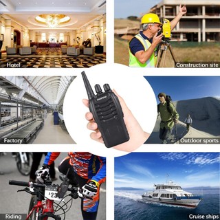 Aoresac Baofeng BF-888s Walkie Talkies 2 gói Đài phát thanh hai chiều tầm xa có thể sạc lại chống nước có tai nghe Bộ thu phát cầm tay cầm tay có đèn pin Ăng-ten tăng cao Li-i