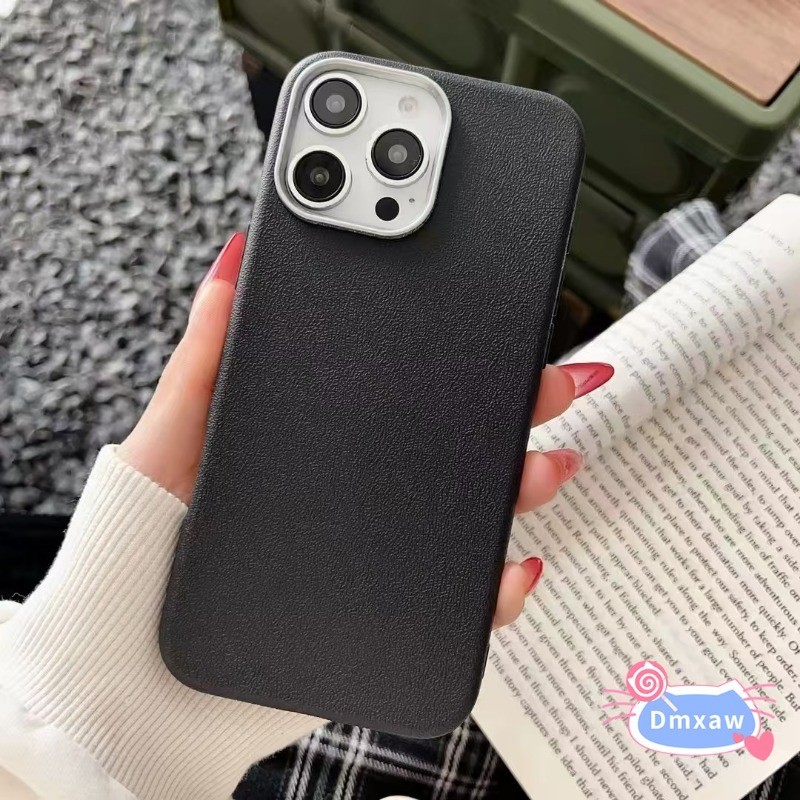 Ốp Điện Thoại Da Màu Trơn Đơn Giản Cho Realme 15T 15 14 Pro Plus 14X C75X C75 C73 C71 Narzo 80 Lite Note 70 5G 4G Vỏ TPU Mềm Da Kinh Doanh Họa Tiết Da Cảm Giác Lưng