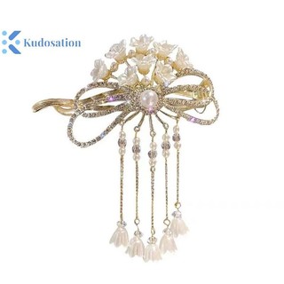 Kudosation Rỗng Ra Nơ Kẹp Tóc Cho Nữ Pha Lê Hoa sel Vuốt Tóc Bé Gái Thời Trang Thanh Lịch Sáng Bóng Barrettes Phụ Kiện Tóc