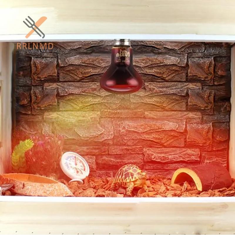 Rrlnmd Pet Red Heag Đèn E27 Đêm Ngày Cho Động Vật lưỡng cư Rắn Đèn Nhiệt Bò Sát Bóng Đèn UV 25W 50W 75W 100W AC220-240V MỚI