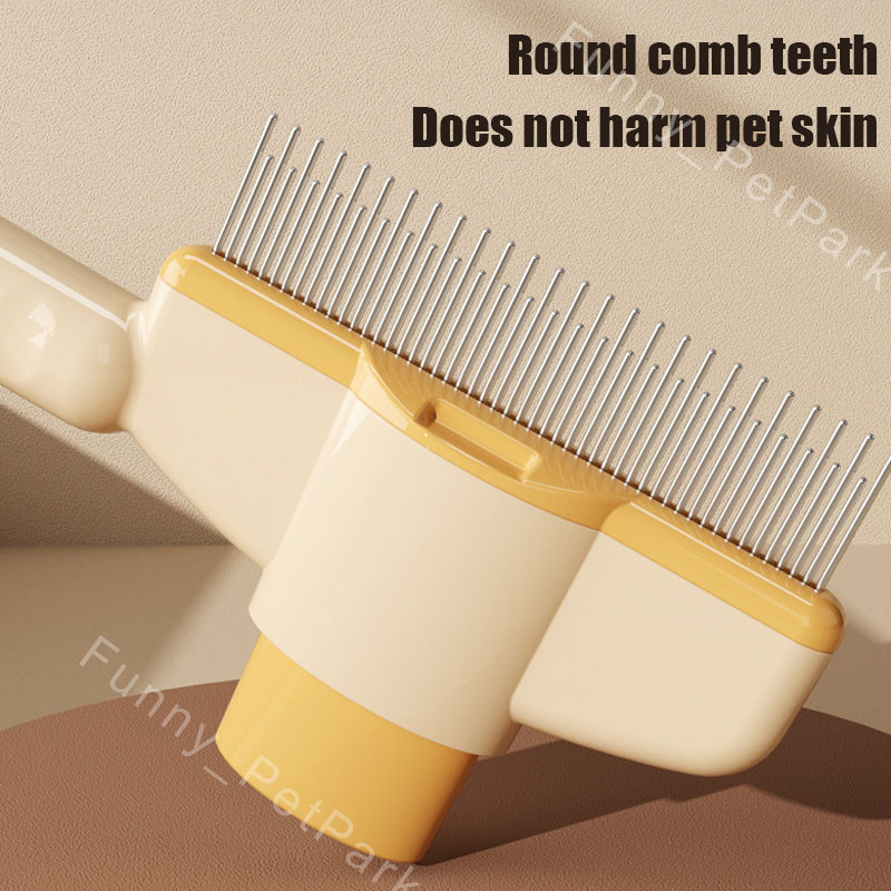 Thú Cưng Kim Lược Làm Sạch Mèo Lược Tóc Dài Chó Loại Bỏ Nổi Tóc Chải Sikat Kucing Thú Cưng Chải Lông Dụng Cụ