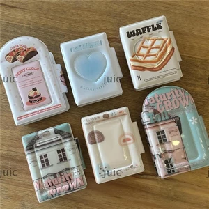 Juic Photocard Binder, Album Thẻ Mini Phong Cách Nhật Bản, Dễ Thương Với 16 Trang Bên Trong 3 Inch PVC Bưu Thiếp Sách Unisex