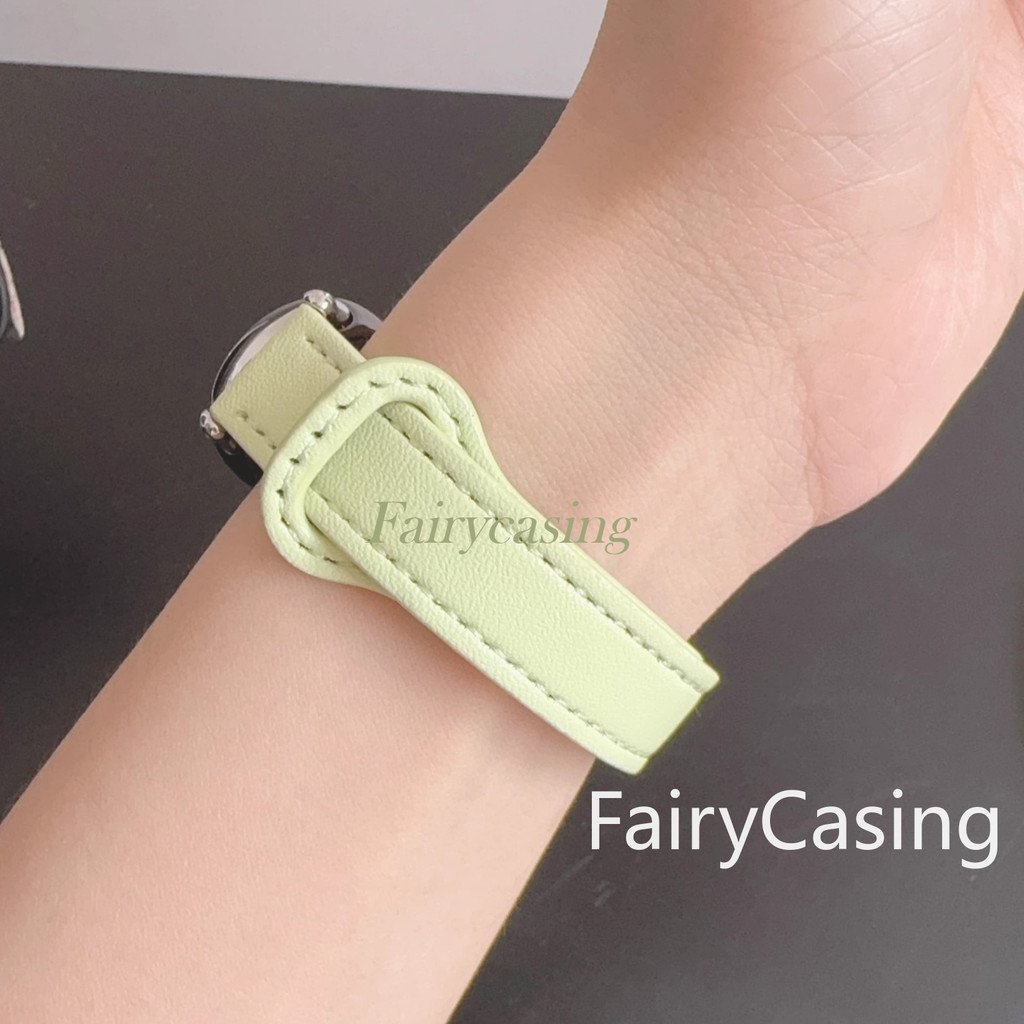 Dây da mỏng xanh lá mới cho Mi Band 10/9/8/7/6/5/4/3, vòng cổ tay tương thích Xiaomi Band 10NFC