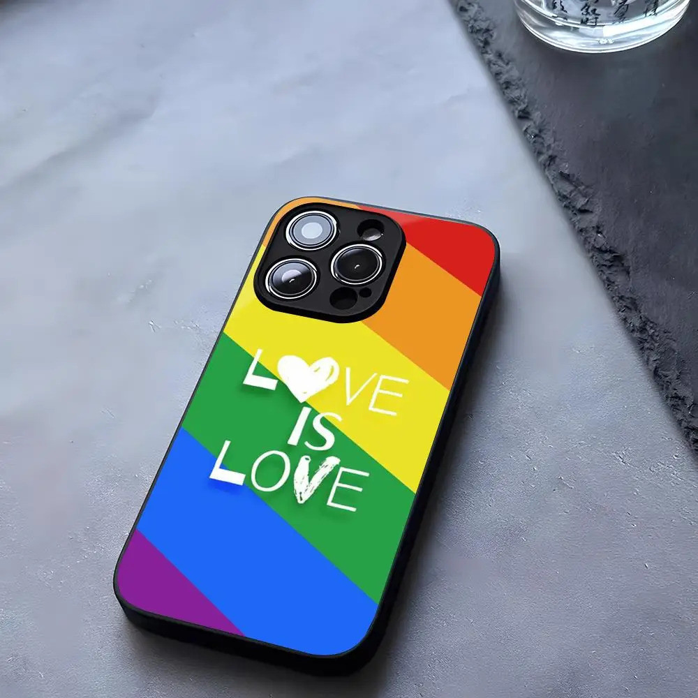BK-3 Đồng Tính Nữ LGBT Cầu Vồng Điện Thoại Kính Cường Lực Cho iPhone 13 14 12 16 17.35 11 Pro XS Max Plus Mini X XR SE2020 Coque