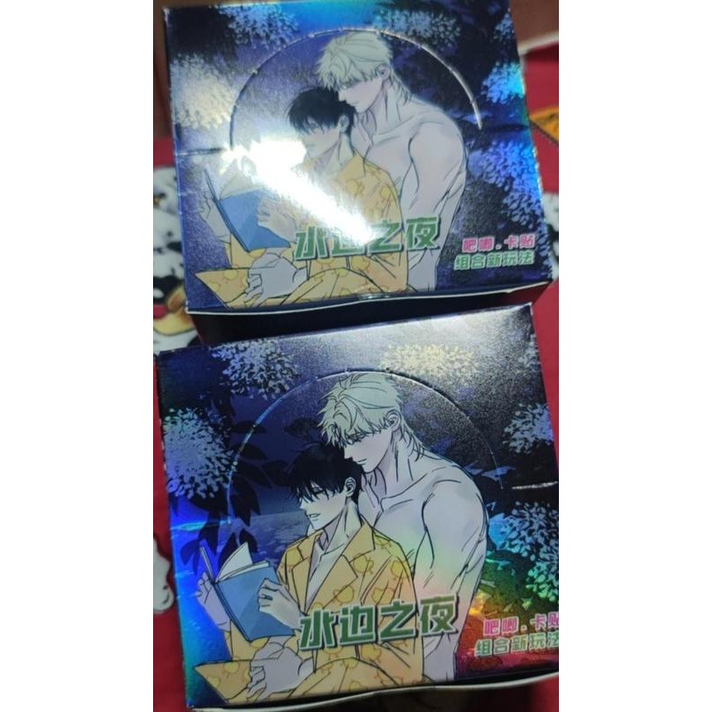 Night by the Water Low Tide in Twilight Webtoon Manhwa BL Anime Blind Box – Huy hiệu kim loại lấp lánh 75mm + Bộ nhãn dán thẻ | Bộ sưu tập Manhwa Hàn Quốc