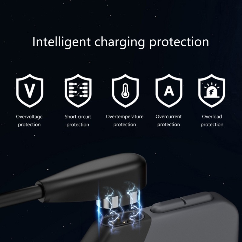 Dây sạc nhanh GODD Cáp nguồn từ tính cho tai nghe S710 màu đen