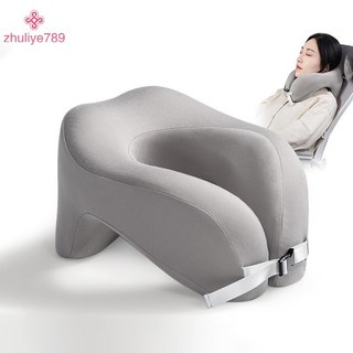 < zhuliye789 > Cổ xốp trí nhớ nguyên chất hình chữ U du lịch cho máy bay Văn phòng ngủ Gối cổ tử cung Hỗ trợ cổ ngủ chuyến bay