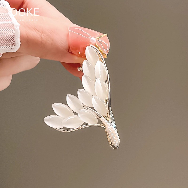 MAUROPOLI Kẹp Tóc Đuôi Cá Mắt Mèo Giả Nữ, Kẹp Bên/Mỏ Vịt, Tinh Tế, Sẵn Sàng