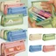 SA Clear Pen Bag Hộp Đựng Bút Thẩm Mỹ Hai Lớp Lưới Bút Chì Túi Dung Tích Lớn Hộp Đựng Bút Chì Trường Học Văn Phòng Vật Dụng