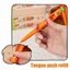 GETVOW 4 Bút mực đen hoạt hình, Bút Gel hình cà rốt có thể thu vào 0,5mm, Văn phòng phẩm trường học Bút viết cà rốt bối rối