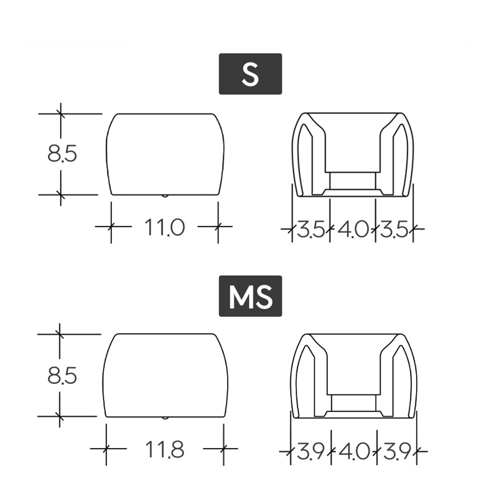 Divinus Prism Lỗ khoan rộng LSR Tai nghe Eartips cho vòi phun 4-6mm Đầu tai nghe dành cho người biểu diễn FUL 5 + 2 JUZEAR Defiant