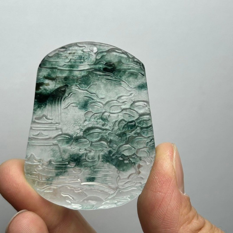 Đá Tự Nhiên Cao Đá Nổi Hoa Phong Cảnh Thương Hiệu Mặt Dây Chuyền Nam Nữ Vòng Cổ Mặt Dây Chuyền Vòng Cổ Cho Bạn Bè