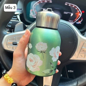 Bình Giữ Nhiệt MINI INOX316 DT300ML Có Quai Xách Hoạ Tiết VINTAGE Sang Trọng (68ti binh giunhiet