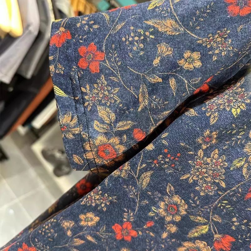 Áo thun nam ngắn tay mùa hè phong cách Hàn Quốc cổ điển in hình cá tính thời trang hợp thời trang Slim cổ tròn