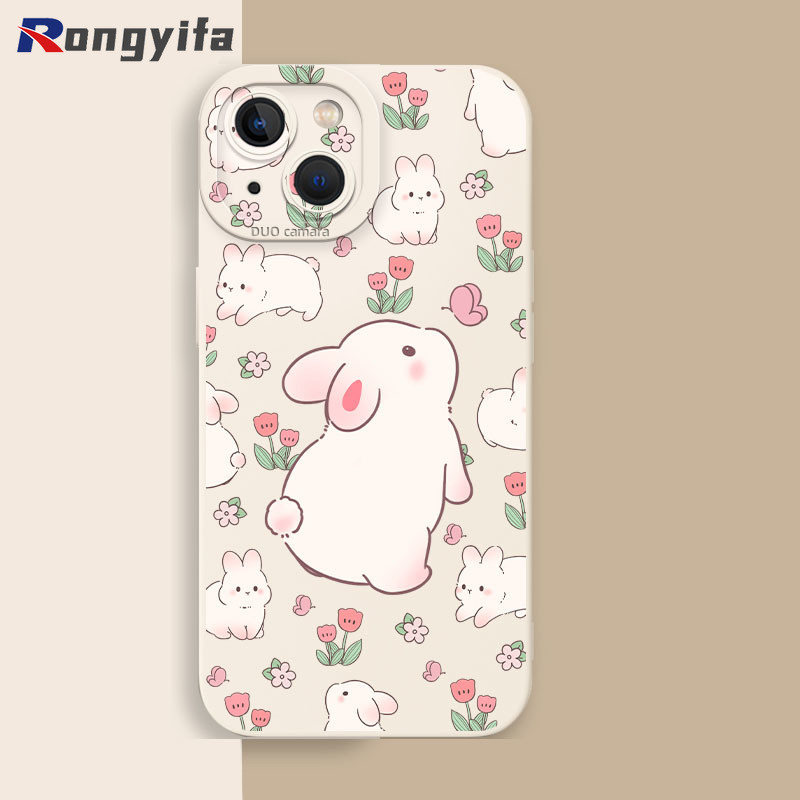 Ốp Điện Thoại Thỏ Đáng Yêu Cho Redmi K40 K40s K30 K30s K20 Pro Ultra Gaming Note 12 Turbo Vỏ Hoạt Hình Phong Cách Hàn Quốc Nhỏ Tươi Hoa Chống Sốc Ốp Lưng Mềm