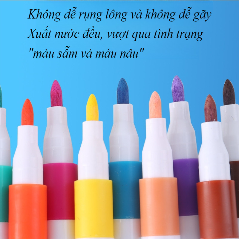 Hộp màu cao cấp acrylic 12/ 24/ 36/ 48/ 60/ 80 chuyên nghiệp,bút màu nước acrylic, ko lem trên giấy