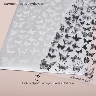 [savemoneyeveryday] Tấm dập móng tay cỡ lớn 9,5X14,5cm Hoa hình con rắn Mẫu nghệ thuật làm móng cho giấy nến trang trí móng tay DIY [vn]