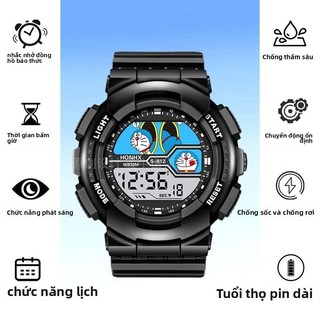 Đồng hồ trẻ em Doraemon, chống nước, chống sốc, chức năng báo thức, màn hình điện tử thông minh