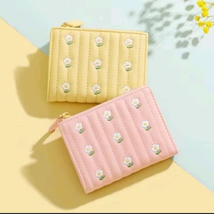 Ví nữ gấp 3 lần thêu dạng gập phong cách hàn quốc nhỏ xinh xắn cho nữ ( C 01 )