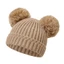 OXXGGKAO Dệt Kim Mùa Đông Mũ Ấm Áp Mềm Mại Co Giãn Móc Mũ Có Pompoms Bonnet Cho Bé Sơ Sinh 0-12 Tháng