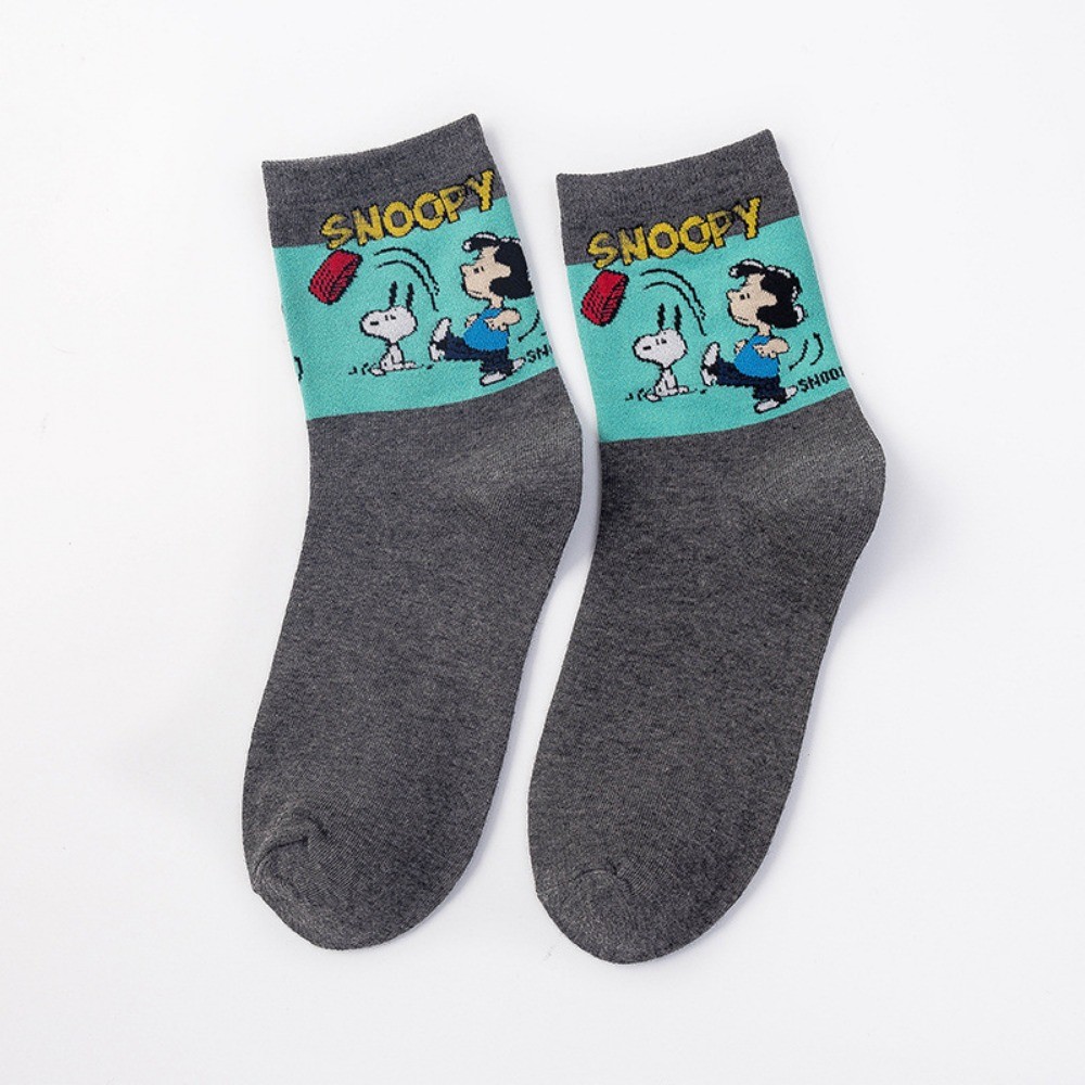 Tất Hoạt Hình Snoopy Ống Giữa Phong Cách Mới Cặp Đôi Hàn Quốc Cotton Hợp Thời Trang | BigBuy360 - bigbuy360.vn