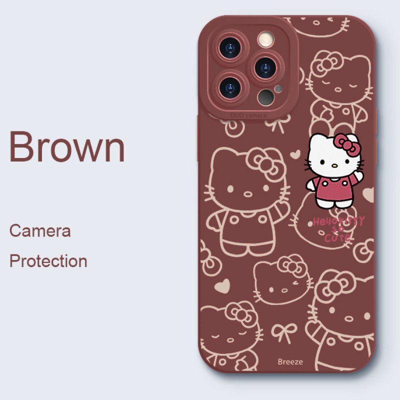 Ốp Điện Thoại Mèo Kitty Hoạt Hình Cho Xiaomi 17 Pro Max 15 Ultra 15S 15T Poco X8 Pro Max F8 F7 Pro Ultra 5G Vỏ Mềm Chống Sốc Dễ Thương Bảo Vệ Camera Ốp Lưng