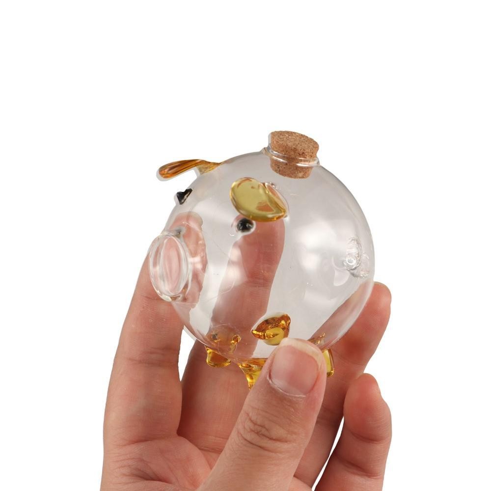 FUHUIOT Piggy Money Bank, Hộp tiết kiệm tiền xu nhẹ hoạt hình, Hộp đựng đậu vàng có thể nhìn thấy đa năng thủ công dễ thương Trang trí nội thất