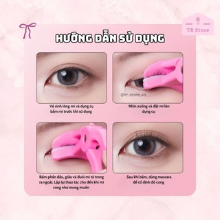 Bấm Mi Gecomo Không Viền Góc Rộng - Cong 75 Độ, Không Cấn Mí (Mẫu Hồng Neon Mới)