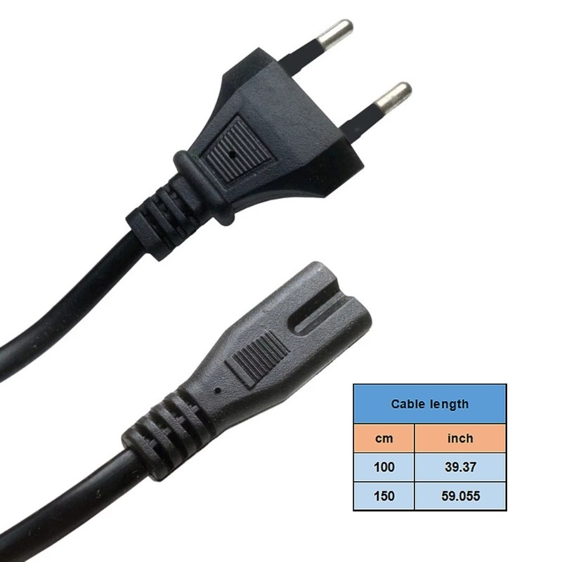 Ior IEC C7 Cáp Nguồn 2Pin EU Sang C7 Dây Nối Dài Cho Loa Màn Hình LCD