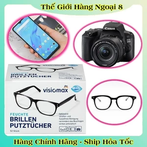 Giấy lau kính Visiomax hộp 52 tờ giúp làm sạch và bảo vệ kính của Đức