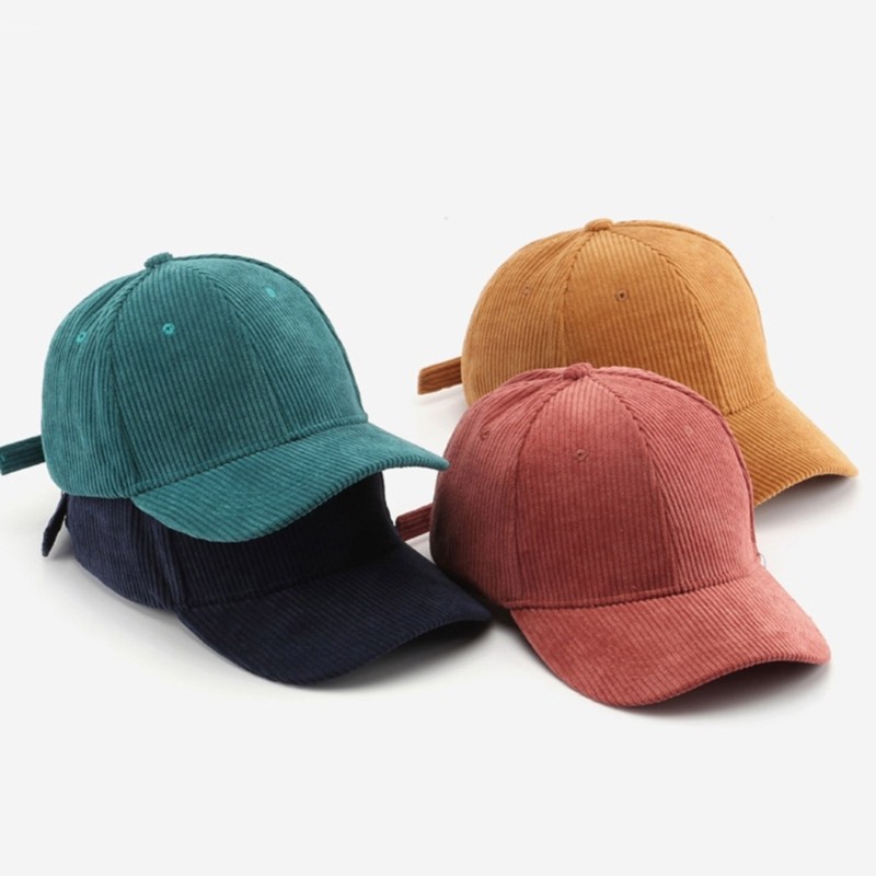 Mũ Bóng Chày Corduroy Phù Hợp Nhiều Kích Cỡ, Dành Cho Người Lớn và Thanh Thiếu Niên, Hoạt Động Ngoài Trời