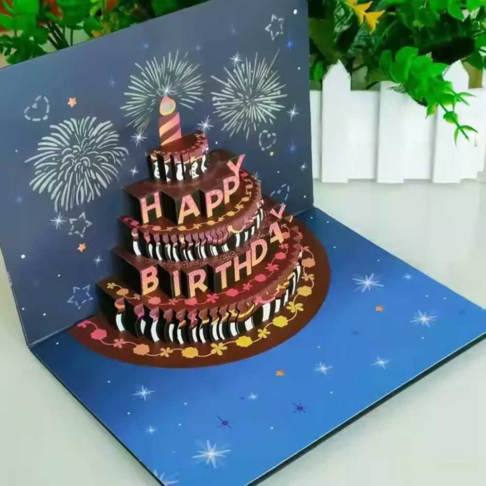 Birthday Card with LIGHTS & SOUND - Pop Up Happy Birthday Card For All ...