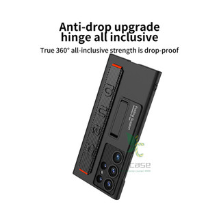 Vỏ bọc giá đỡ dây đeo cổ tay đàn hồi mỏng cho Samsung Galaxy S25 / S24 / S23 Ulra Plus Vỏ chân đế dây đeo cổ tay siêu mỏng