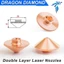 10 Chiếc Rồng Kim Cương Dia.28 / 32mm H15 Calibre 0.8-5.0 Vòi Phun Laser Hàn Đơn / Đôi Lớp Cho Sợi Laser Cắt Máy CNC