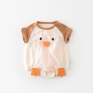 Quần áo trẻ sơ sinh Bộ liền quần vịt dễ thương cho bé 0-24 tháng - Chất liệu cotton mềm mại cho bé trai và bé gái