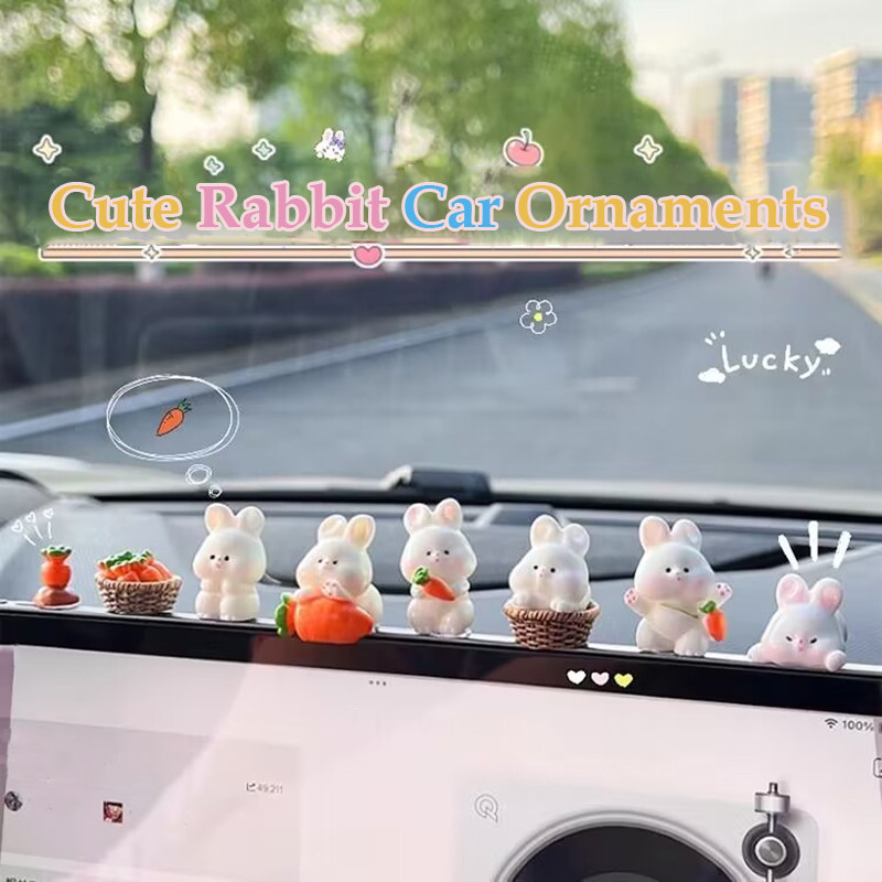 Kawaii Vịt Thu Nhỏ Các Bức Tượng Nhỏ Thủ Công Micro Phong Cảnh Trang Trí Nội Thất Ô Tô Phụ Kiện Nhà Để Bàn Trang Trí Thỏ Búp Bê Đồ Chơi
