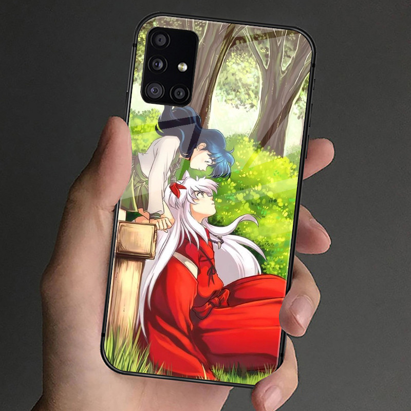 Ốp Điện Thoại Kính Cường Lực Inuyasha 01 Cho Samsung Galaxy S9 Plus S10 S10e S20 FE S20 Plus S21 S22 S23 S24 Ultra Cover