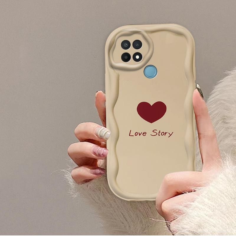 Ốp Silicon Hoạt Hình Cho OPPO A15 / OPPO A15S / OPPO A35 3D Girls Soft TPU Dễ Thương Kem Cặp Đôi Cô Gái Thư Tình Thẩm Mỹ Ốp Điện Thoại Chống Sốc