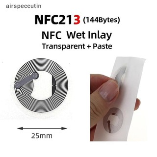 Airpeccutin 10 Chiếc Ntag213 Ntag215 NFC Tag Sticker 13.56 MHz ISO14443A Nhãn Điện Thoại Có Sẵn RFID Nhãn Dính EN