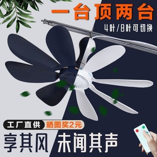 Quạt trần mini nhỏ cho phòng ngủ, im lặng, kẹp giường ký túc xá, gió siêu nhỏ 4.10 LE3S