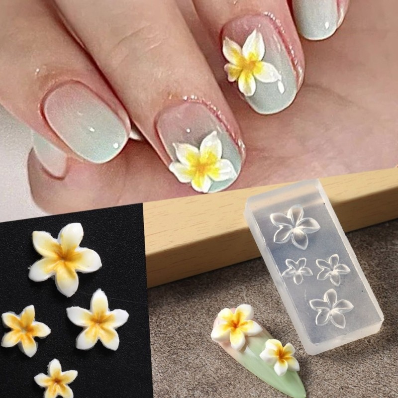Inste Nail Art Khuôn Silicon Làm Móng Mẫu Khuôn Hoa Móng Tay Nghệ Thuật Trang Trí