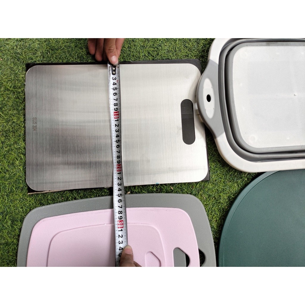 Thớt inox 304 kháng khuẩn size lớn cao cấp chống ẩm mốc độc hại vệ sinh dễ dàng cường lực không mùn gỗ