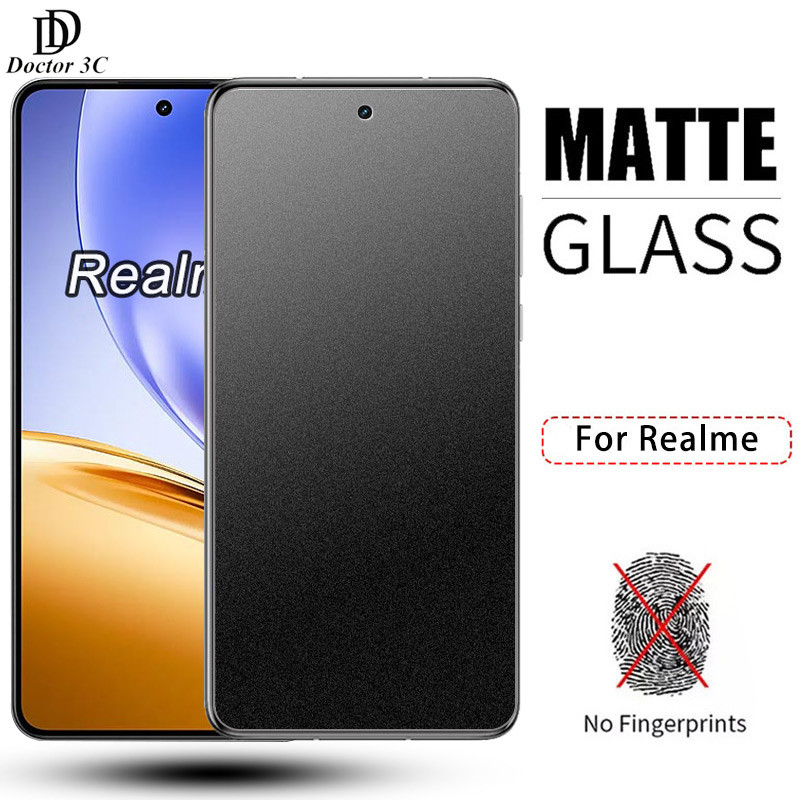 Kính cường lực mặt nhám chống bám vân tay cho Realme P3 P3x GT 7T 7 Neo7 SE 7X 15 15T 15X 14T 14 14X 13 13+ 12 12+ 12X 11 11X 10 9 9i 8 Pro+ Plus 5G 4G 2025