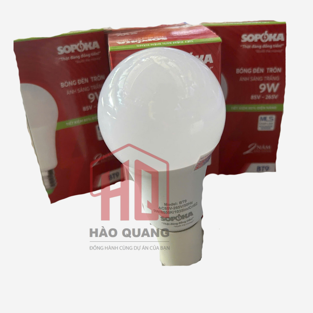3 Bóng Đèn LED Trụ Sopoka Cao Cấp, Ánh Sáng Trắng Tự Nhiên, Tuổi Thọ Cao, Chính Hãng Việt Nam [3w-12w]